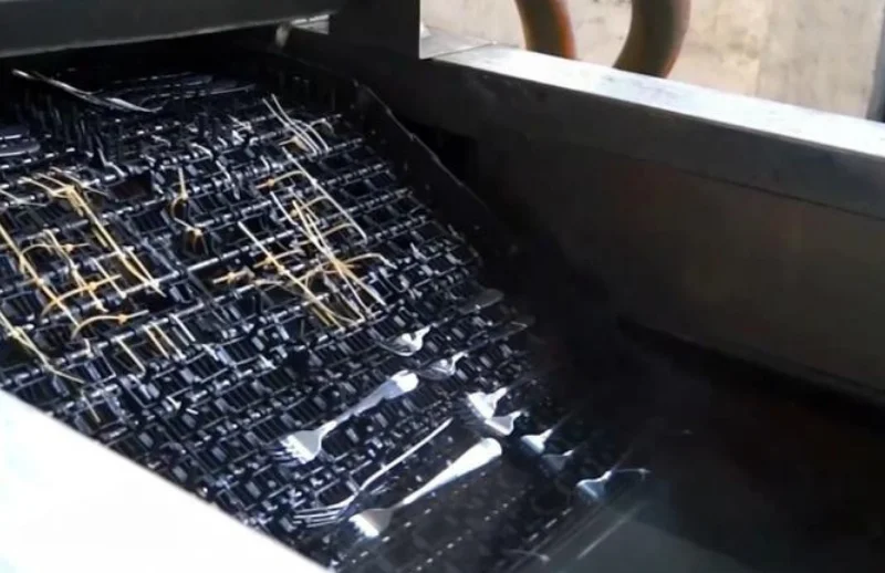 flatware production step 8 cleaning and drying
