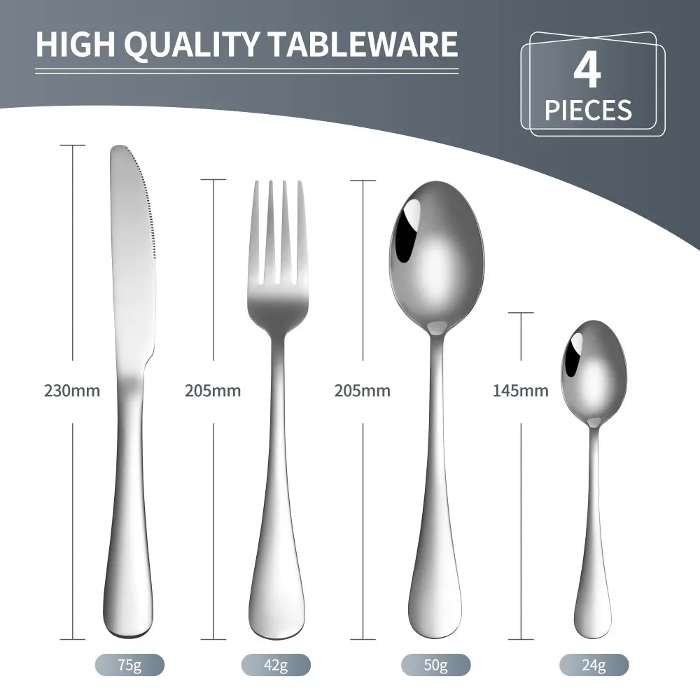 flatware set dimension