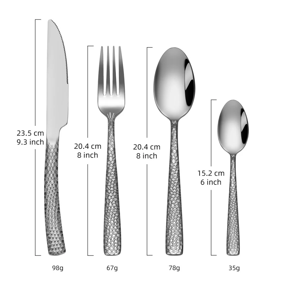 flatware set dimensions