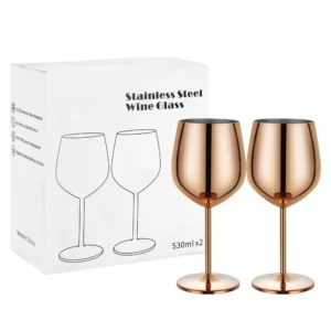 bulk stainless steel wine glasses (5)