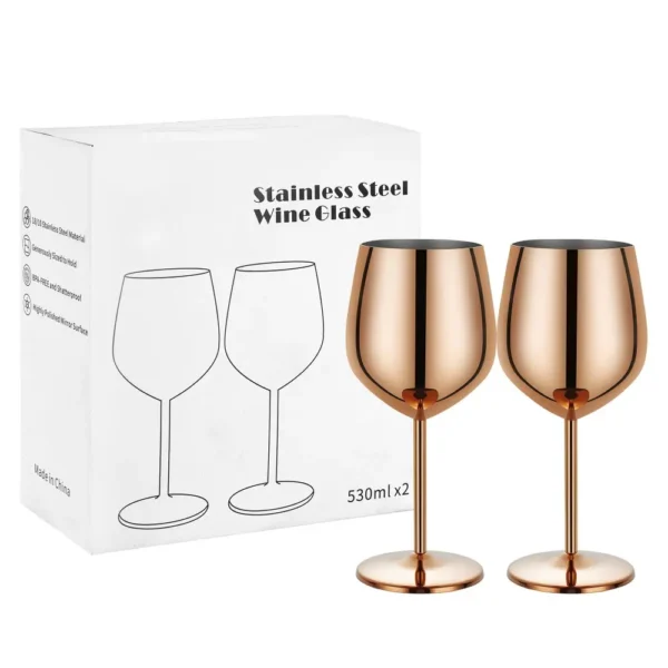 bulk stainless steel wine glasses (5)