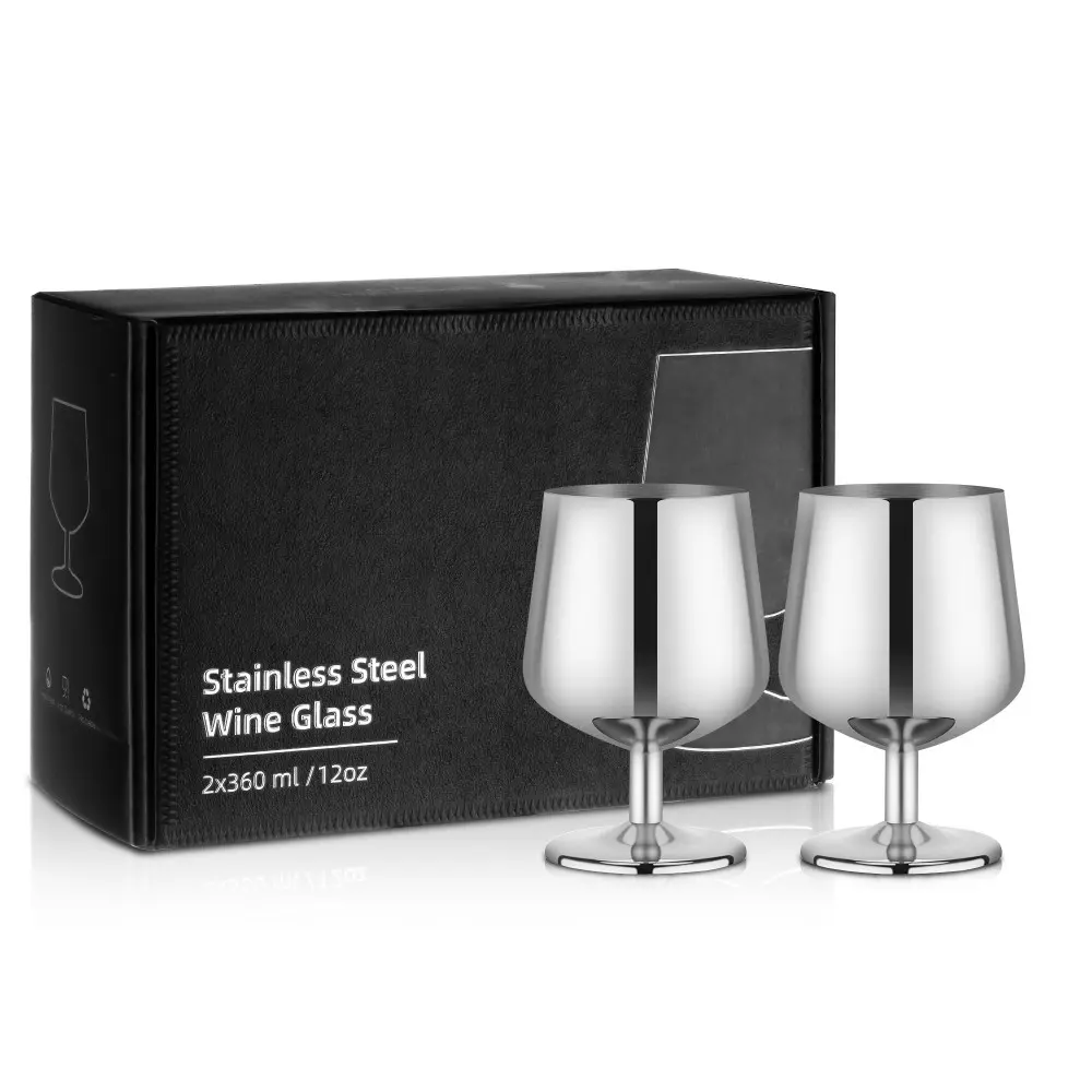 bulk stainless steel wine glasses