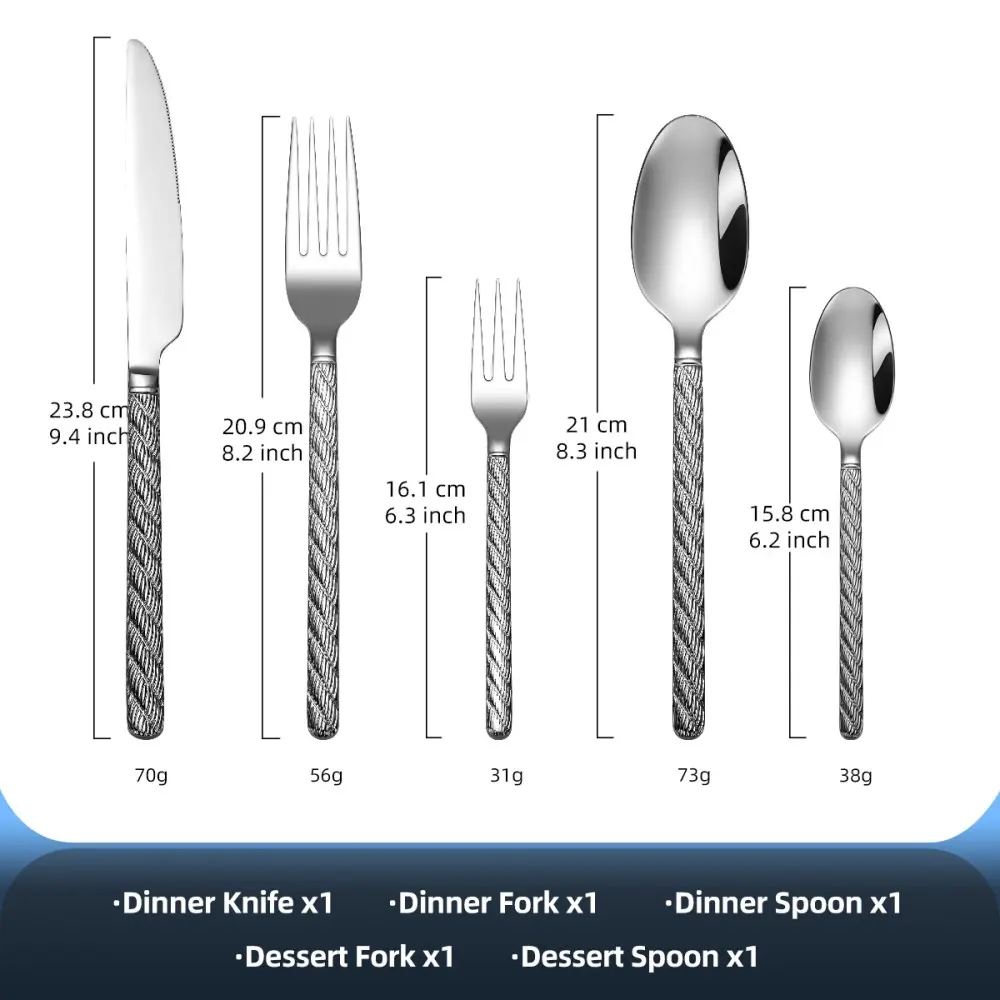 cutlery set dimension