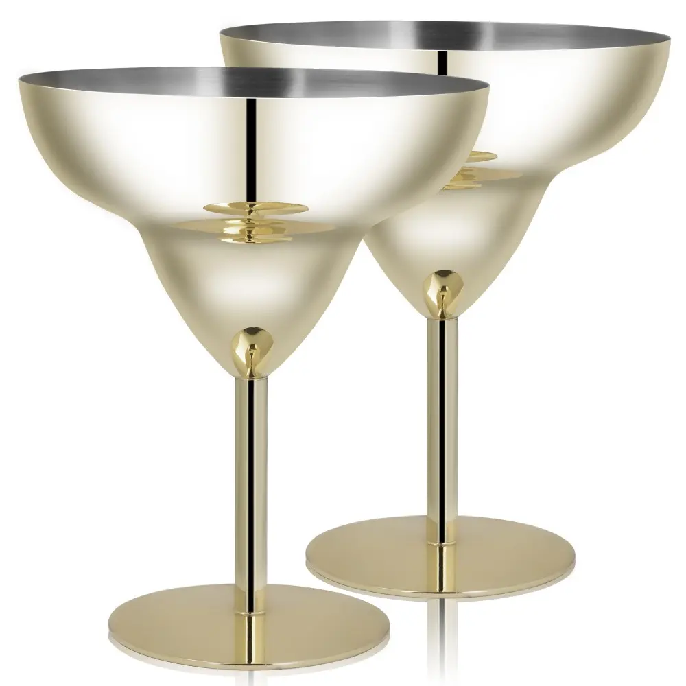 gold margarita glasses