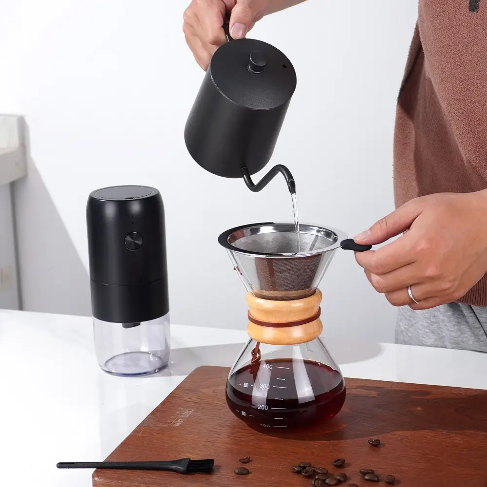 pour over coffee set usage steps (2)