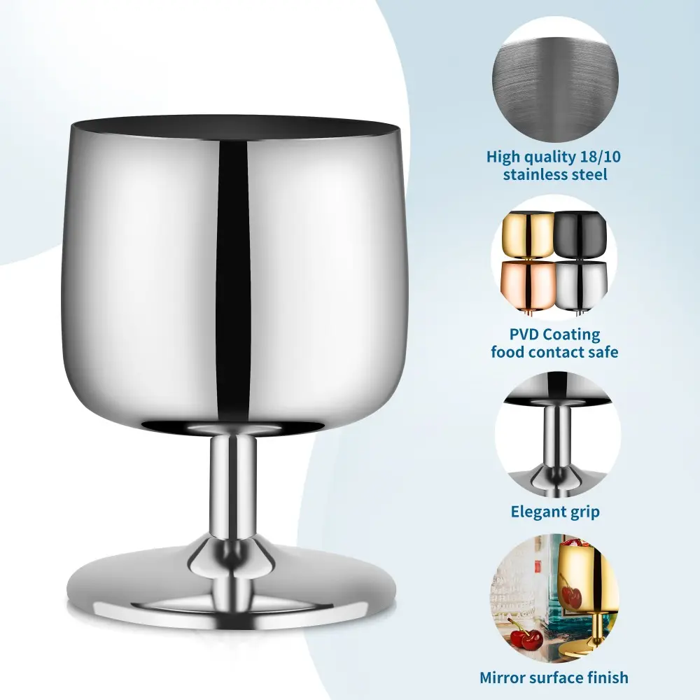 stainless steel wine glass features