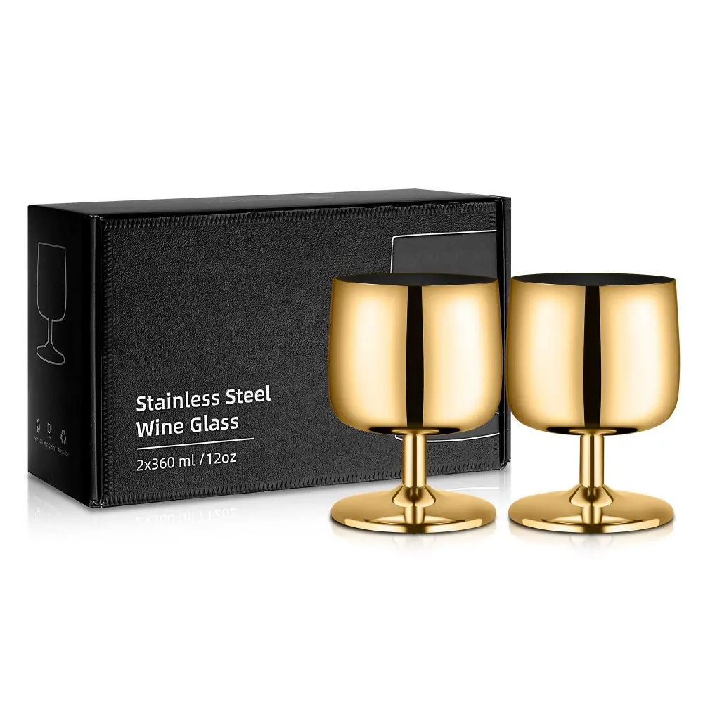 stainless steel wine glasses