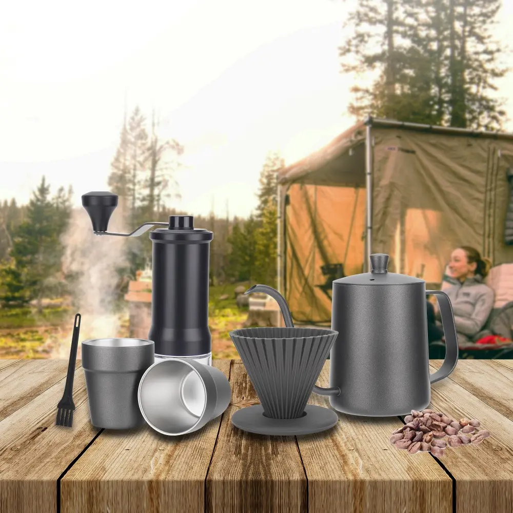 wholesale camping pour over coffee set (1)