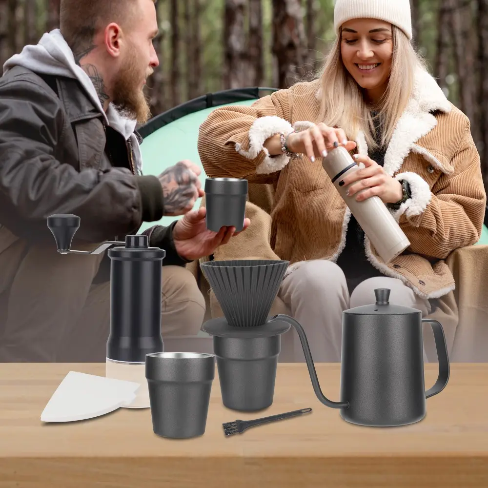 wholesale camping pour over coffee set (2)